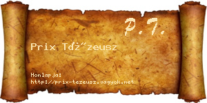 Prix Tézeusz névjegykártya
